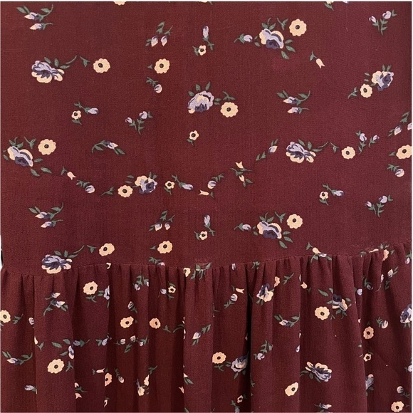 Ulla Johnson Silk Leena Floral Embroidered Burgundy Midi Dress 4 - Picture 5 of 15